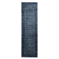 Overdyed One-of-a-Kind Wool Gray Runner 2' 5" x 8' 5"