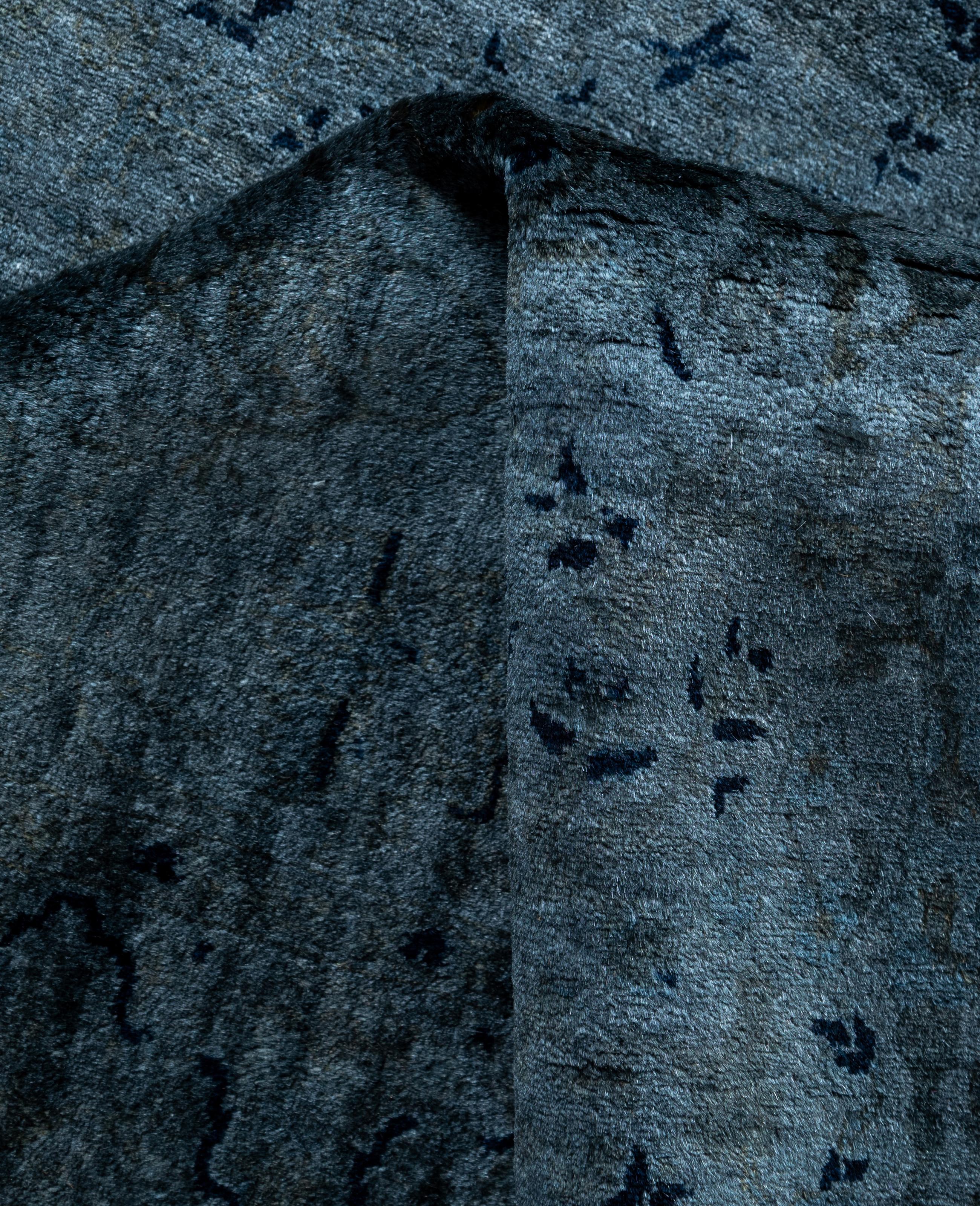 Overdyed One-of-a-Kind Wool Gray Runner 2' 6