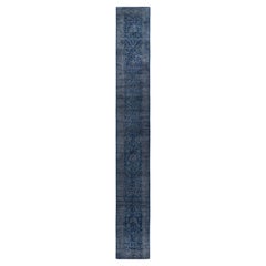 Overdyed One-of-a-Kind Wool Gray Runner 2' 7" x 20' 3"