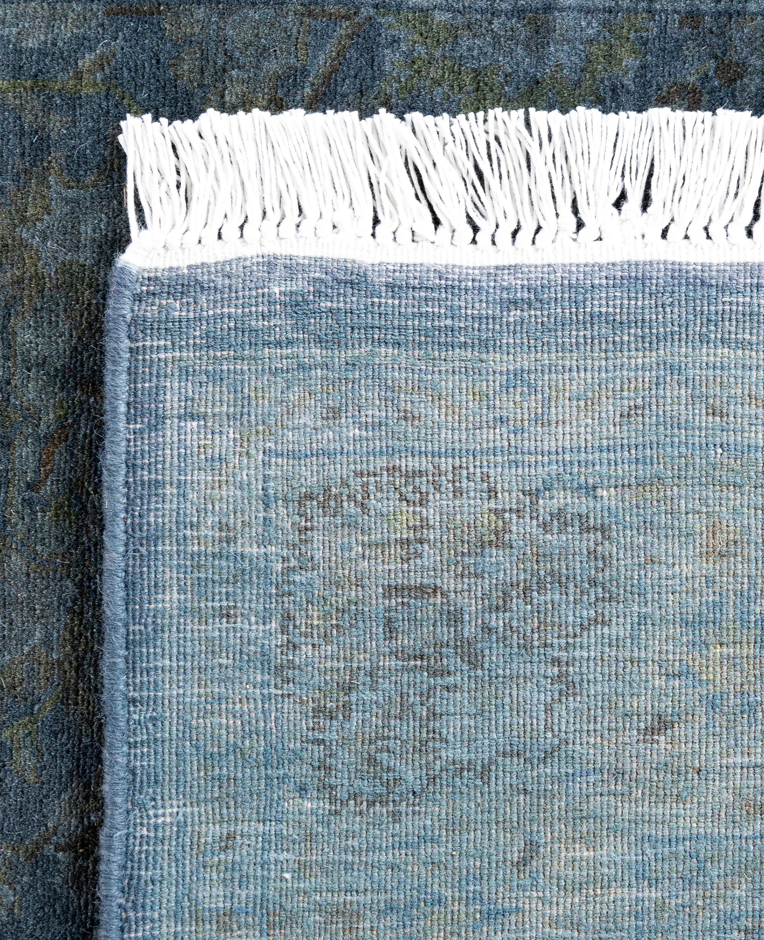 Alfombra de lana Overdyed One-of-a-Kind Gris 2' 7