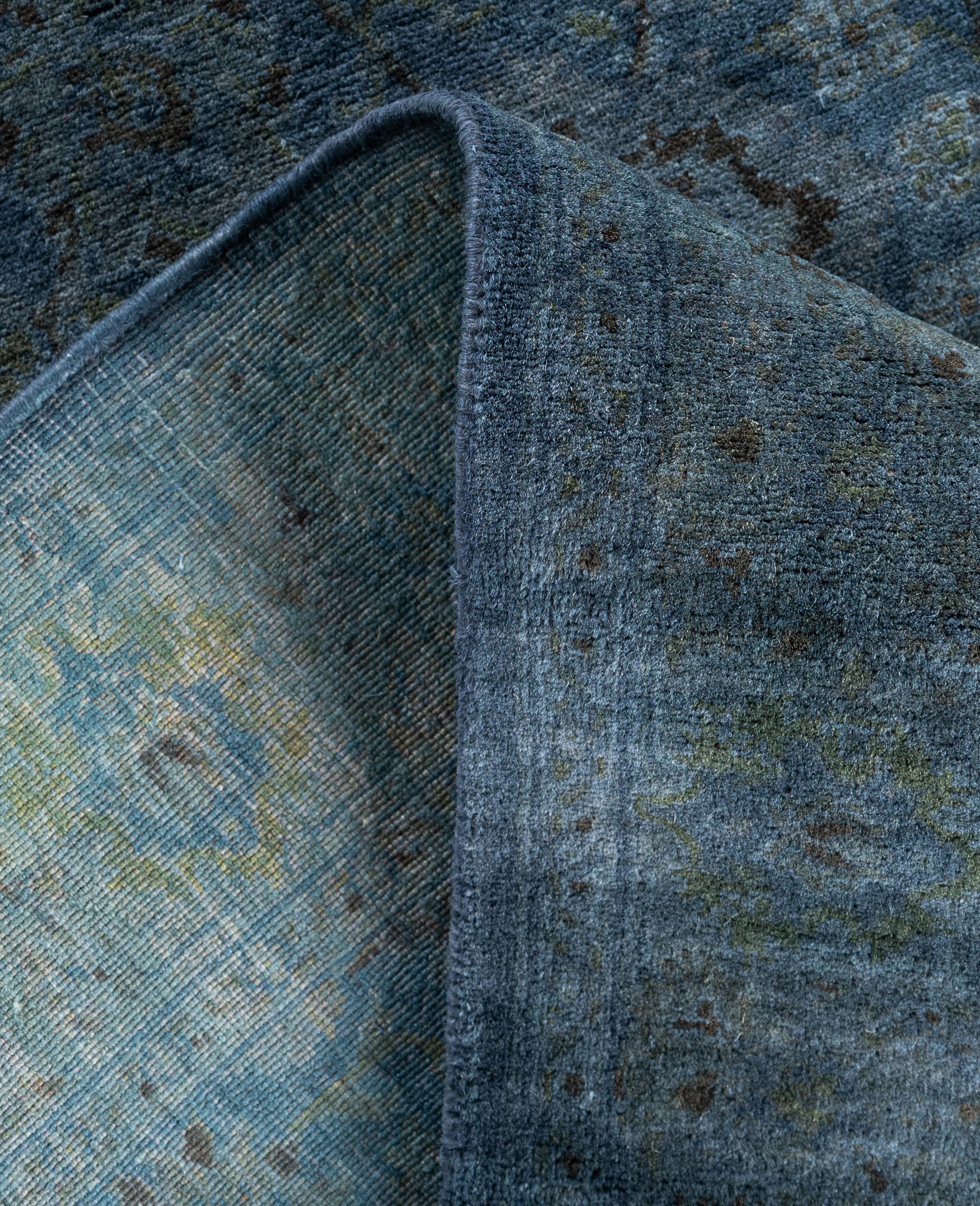 Alfombra de lana Overdyed One-of-a-Kind Gris 2' 7