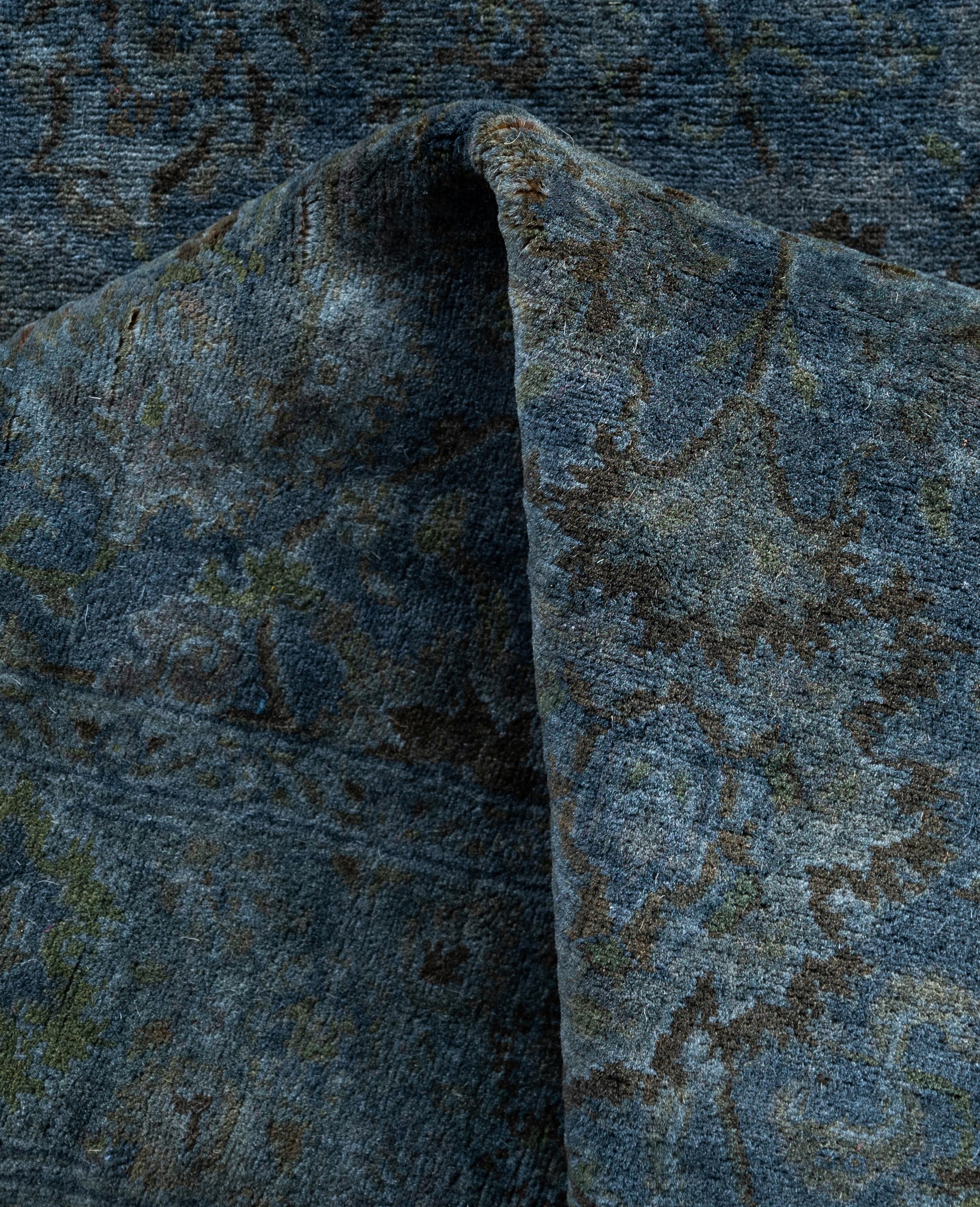 Alfombra de lana Overdyed One-of-a-Kind Gris 2' 7