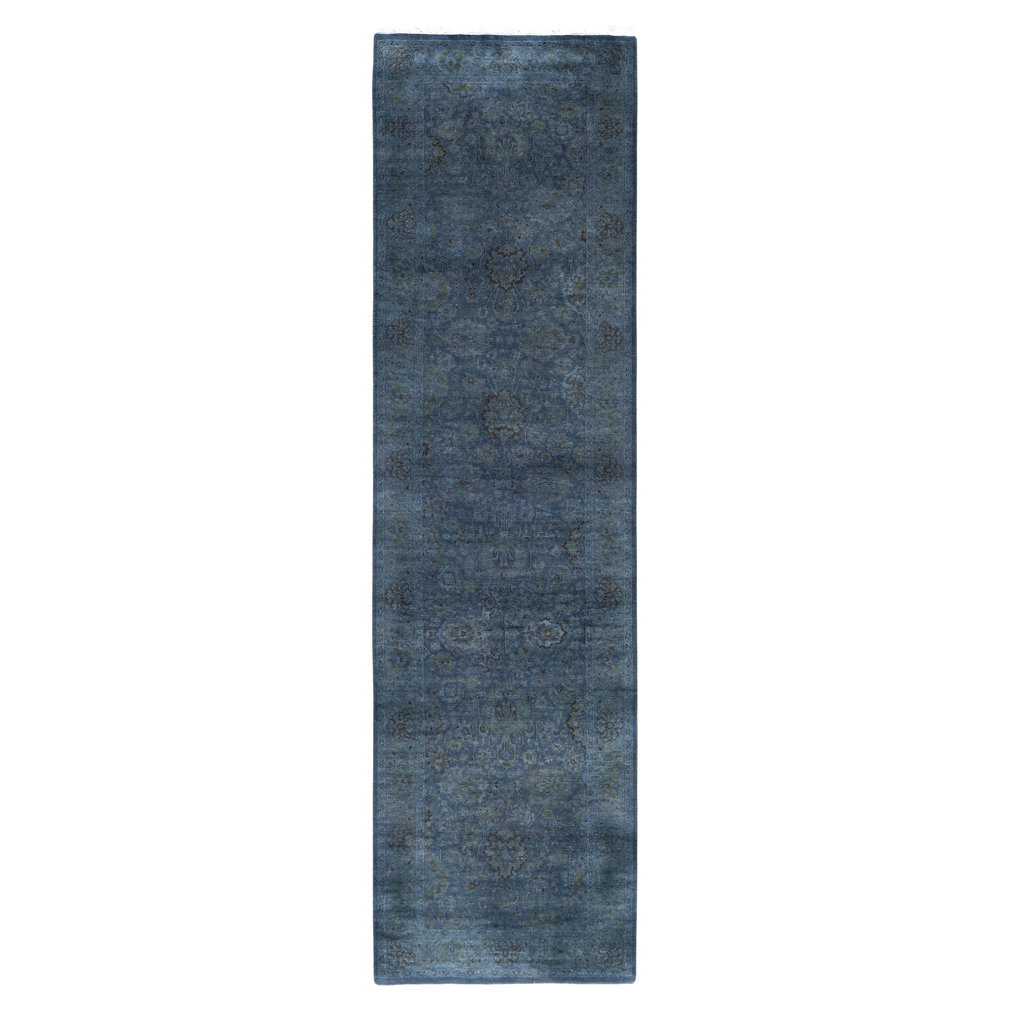 Alfombra de lana Overdyed One-of-a-Kind Gris 2' 7" x 9' 7"