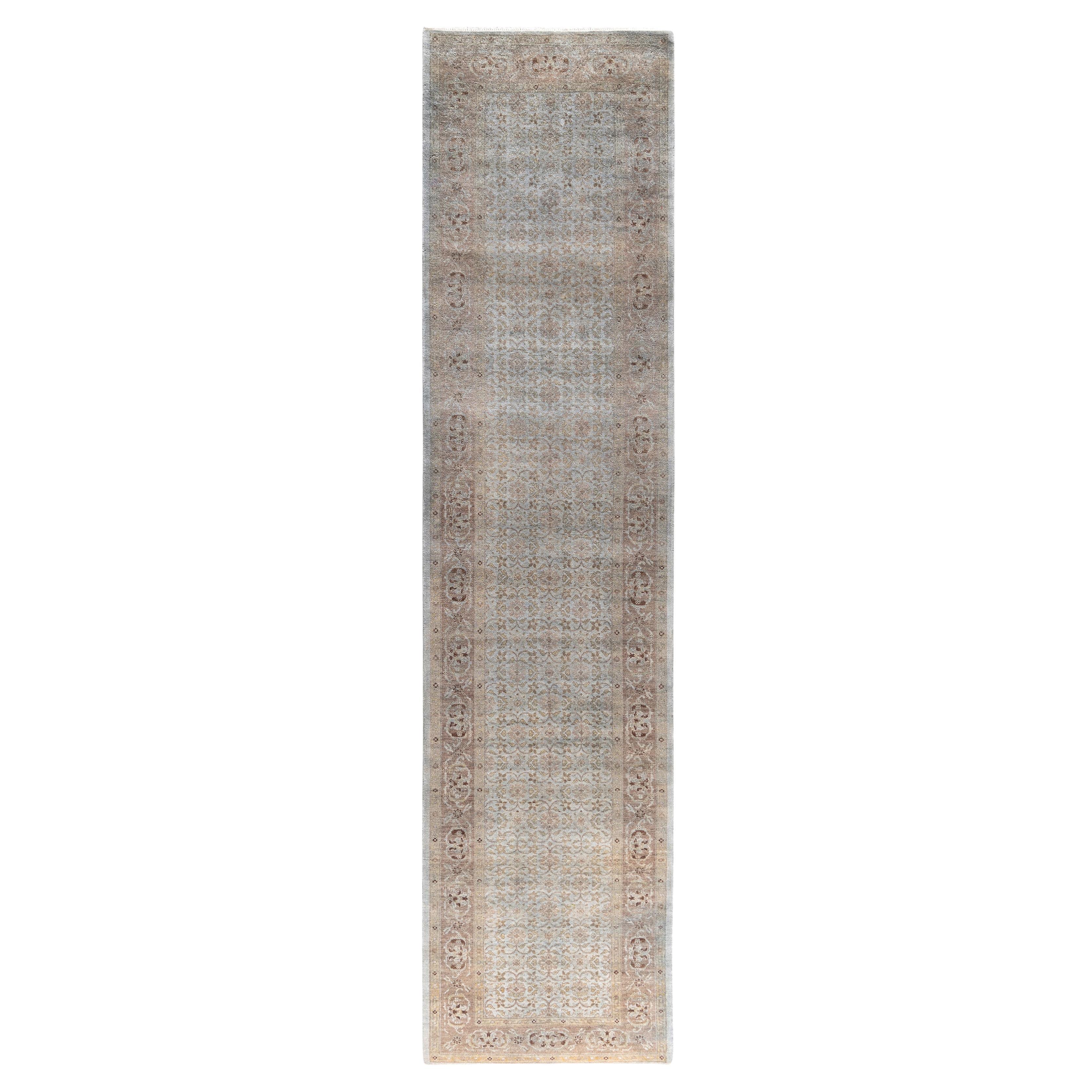 Alfombra de lana Overdyed One-of-a-Kind Gris 2' 8" x 11' 3"