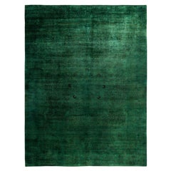 Tapis de sol en laine Overdyed One-of-a-Kind Green 10' 1" x 13' 4"
