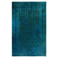 Overdyed One-of-a-Kind Wool Green Area Rug 10' 2" x 15' 10"