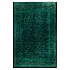 Overdyed One-of-a-Kind Wool Green Area Rug 12' 0" x 18' 7"