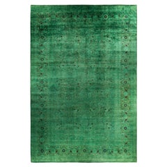 Tapis de sol en laine Overdyed One-of-a-Kind Green 12' 1" x 17' 10"