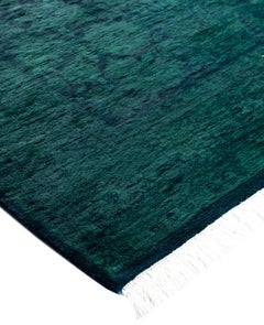 Alfombra de lana Overdyed One-of-a-Kind Verde 4' 2" x 6' 3" (4' 2" x 6' 3")