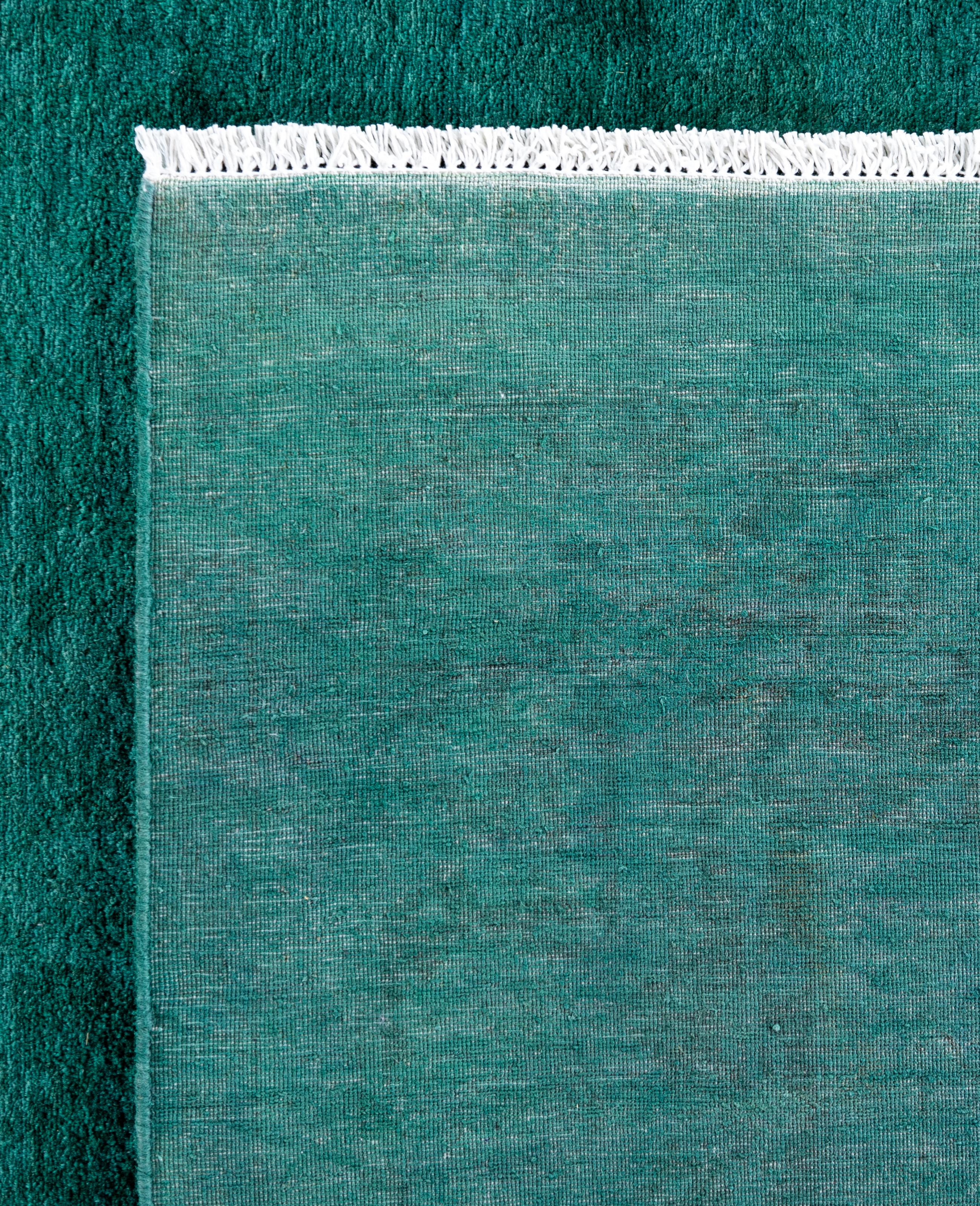 Tapis de sol en laine Overdyed One-of-a-Kind Green 6' 1