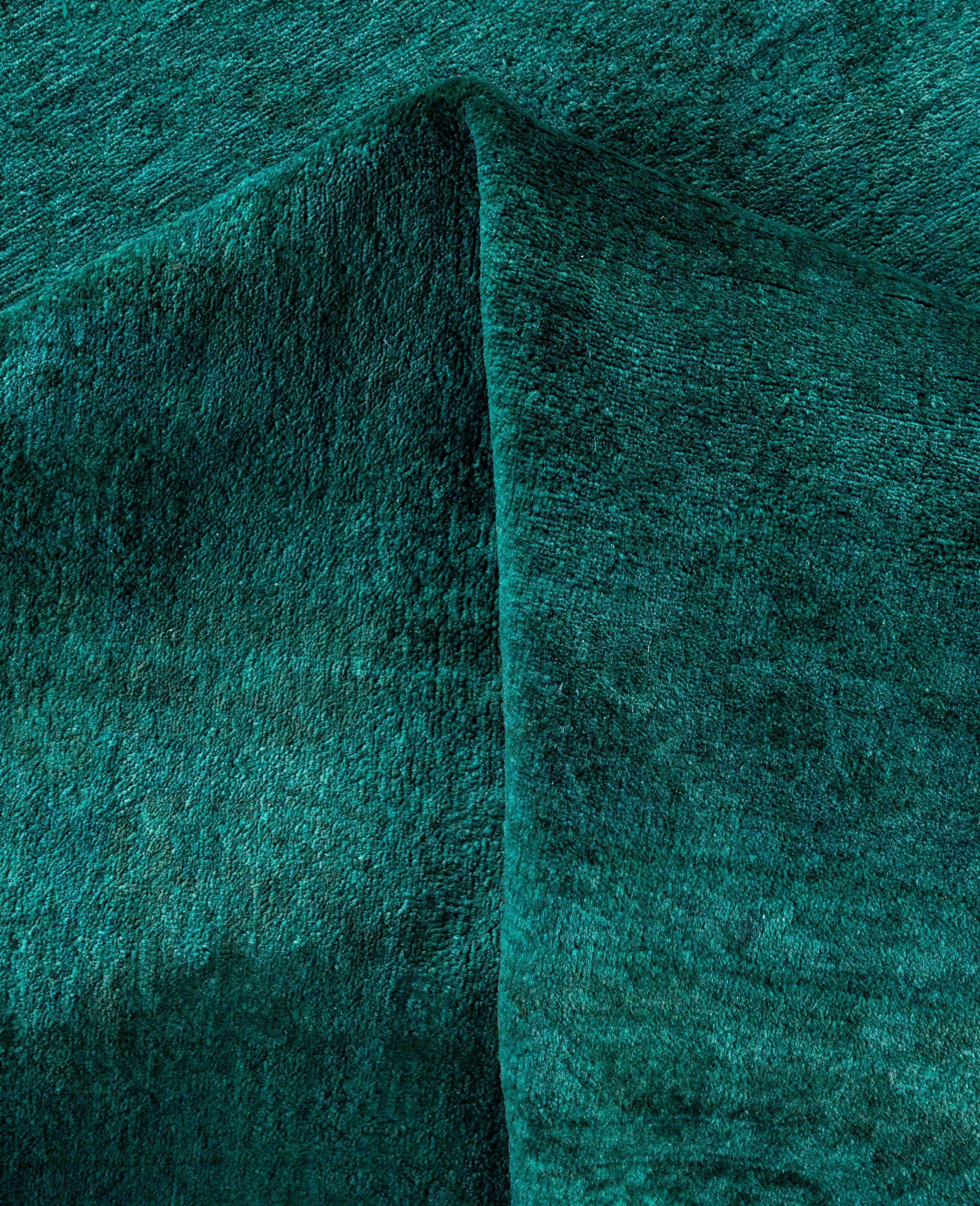 Laine Tapis de sol en laine Overdyed One-of-a-Kind Green 6' 1