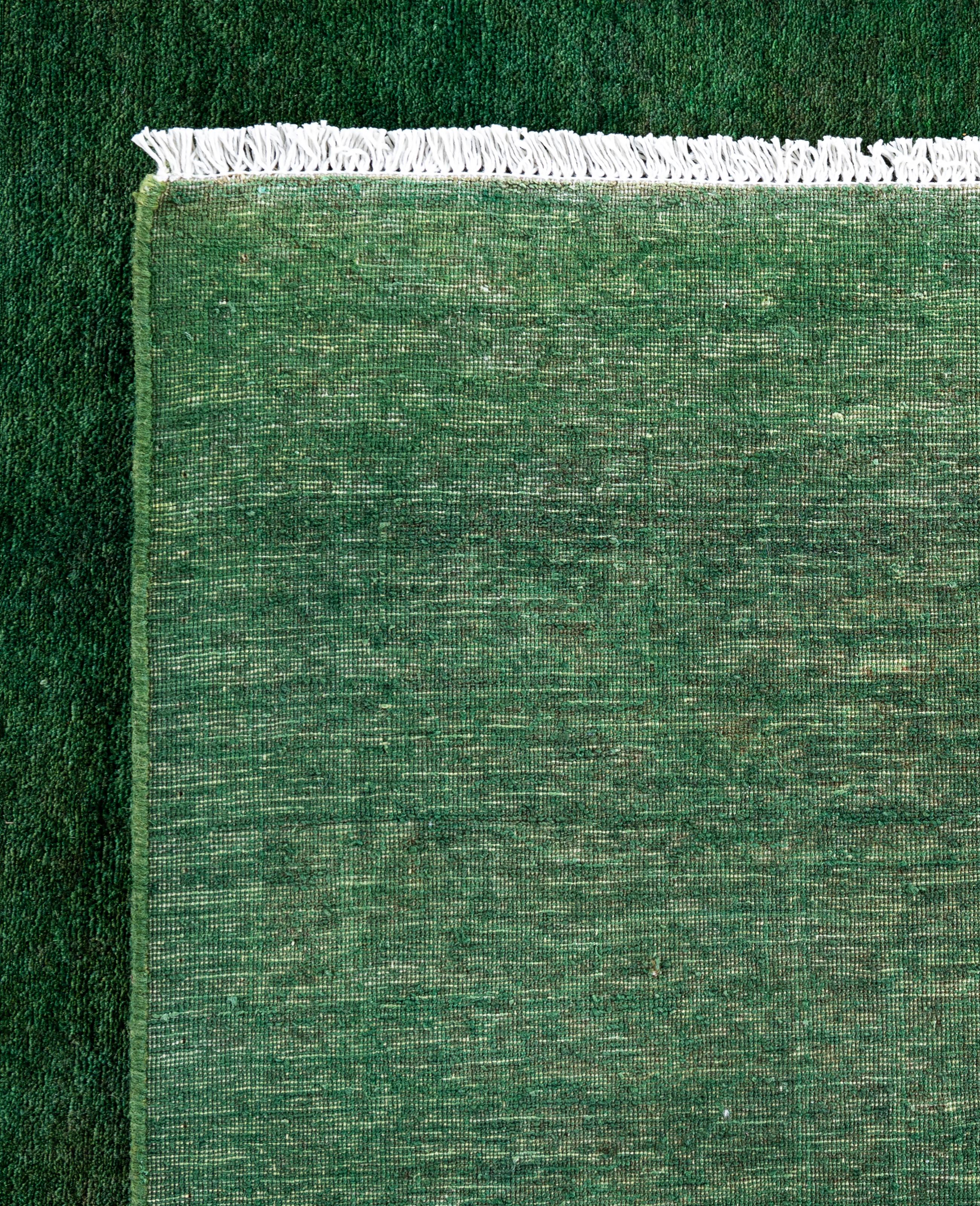 Tapis de sol en laine Overdyed One-of-a-Kind Green 6' 1