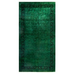 Tapis de sol en laine Overdyed One-of-a-Kind Green 9' 1" x 17' 6"