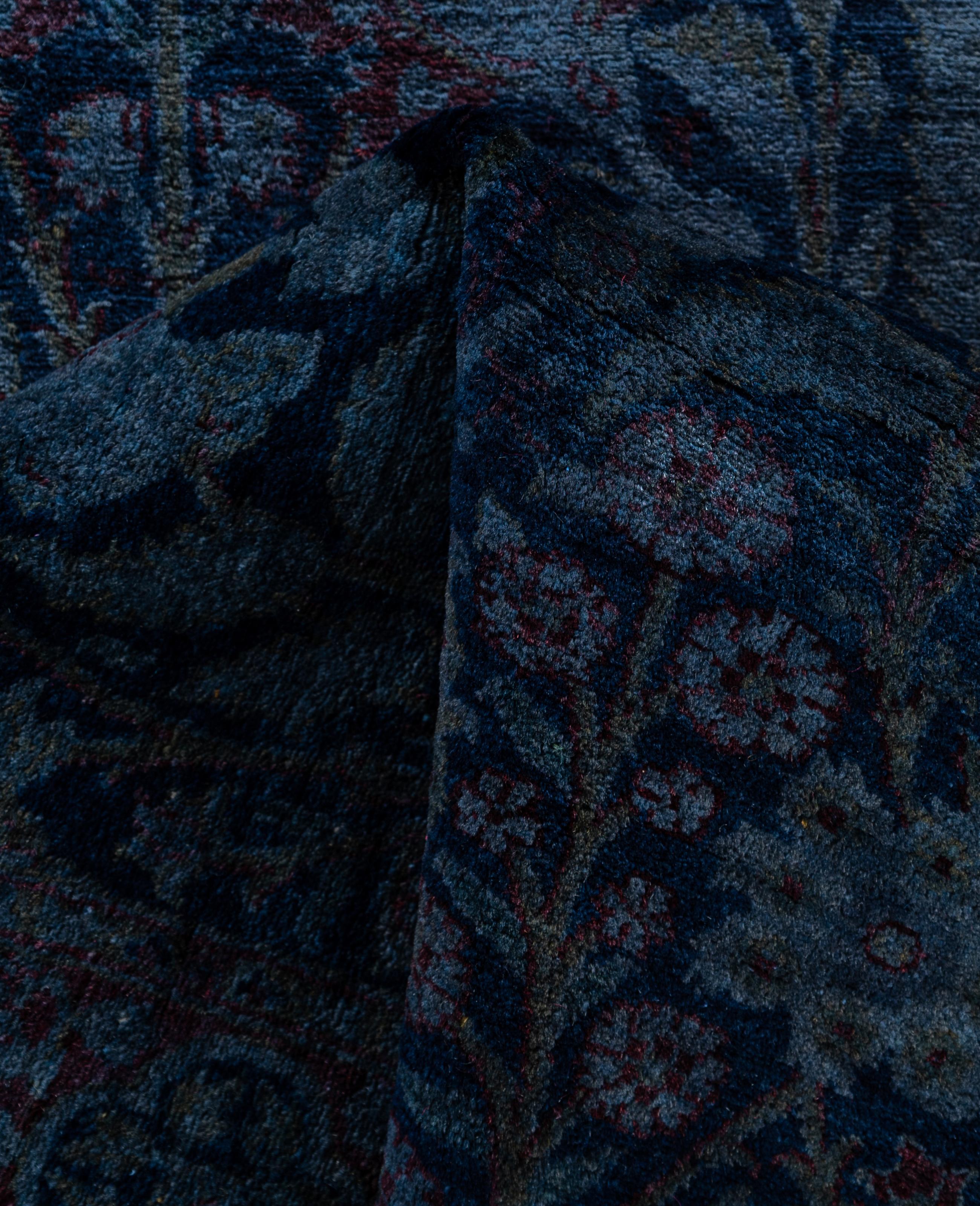 Lana Runner in lana navy sovratinto unico nel suo genere 2' 8