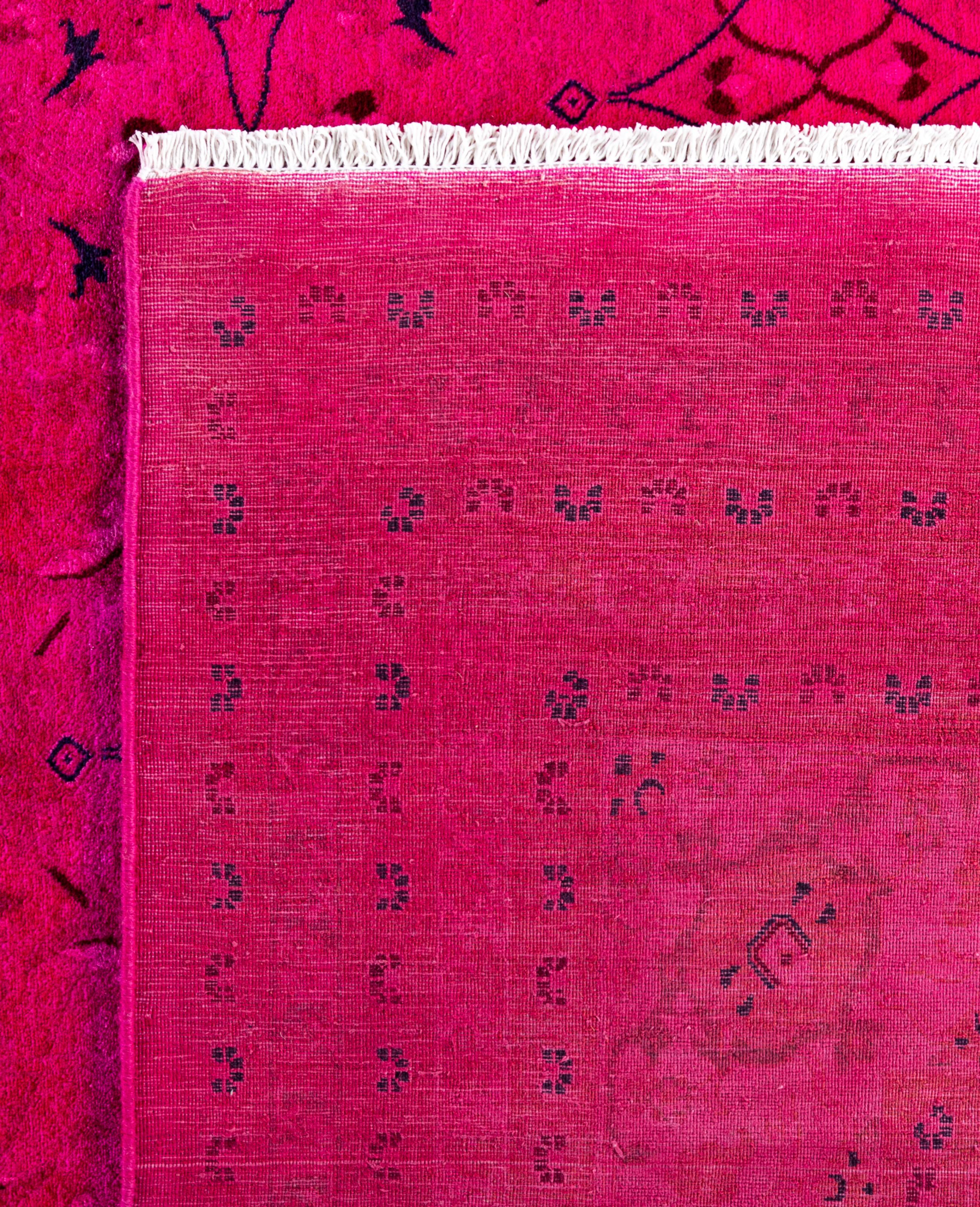 Tappeto Area Rosa in Lana Overdyed One-of-a-Kind 10' 1