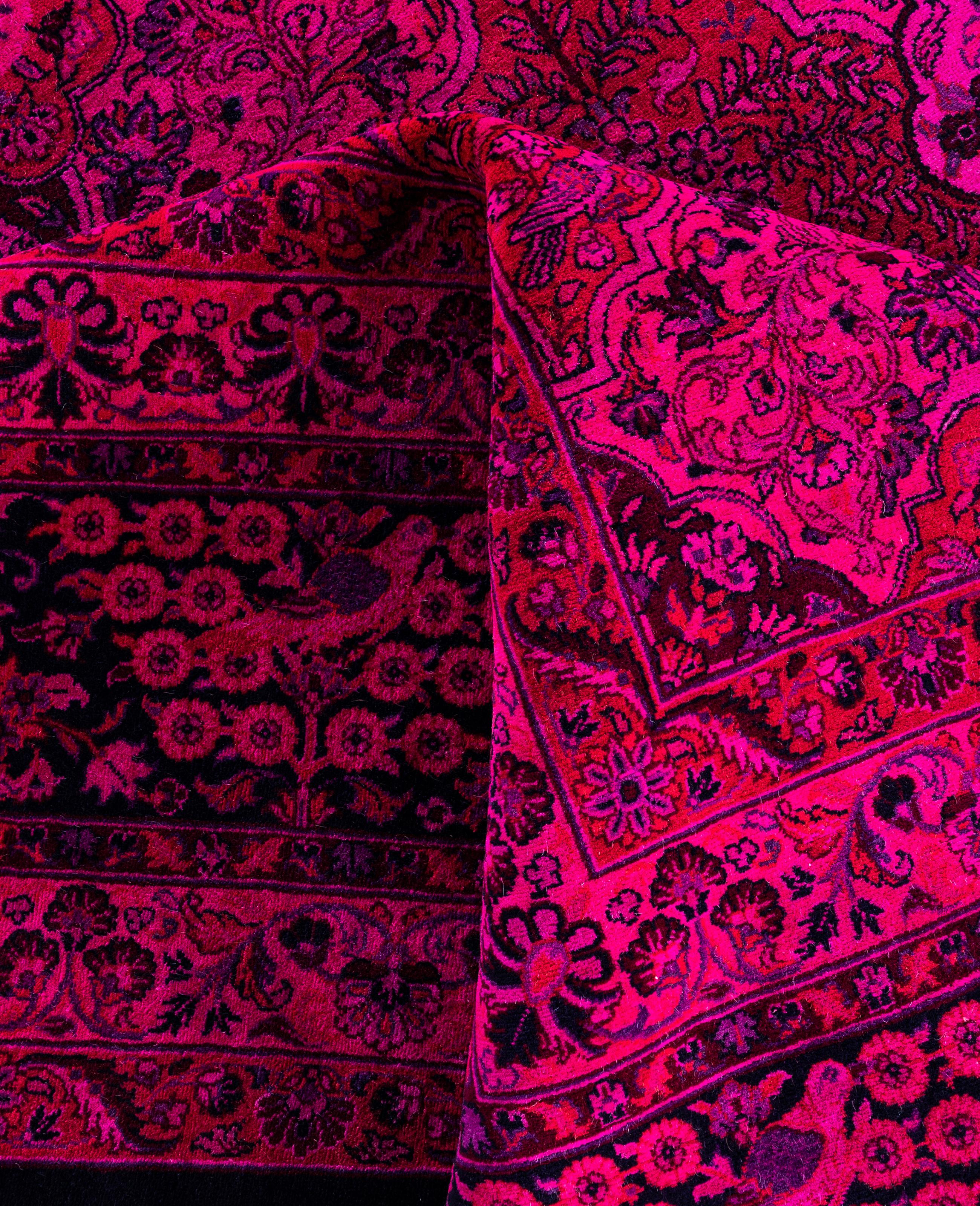 Tappeto Area Rosa in Lana Overdyed One-of-a-Kind 10' 1