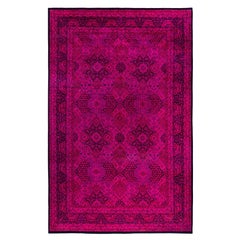 Tappeto Area Rosa in Lana Overdyed One-of-a-Kind 10' 1" x 15' 7"