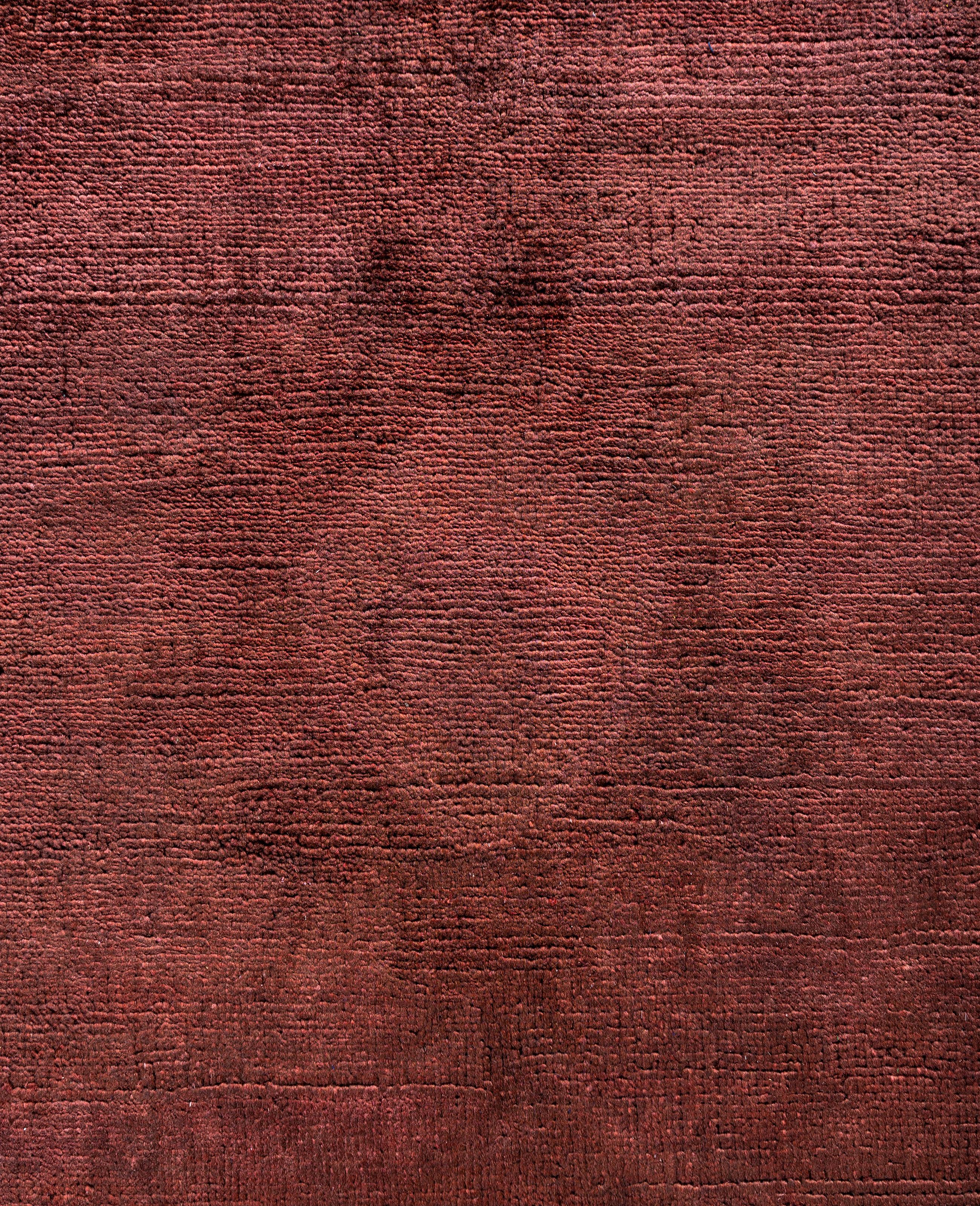 Pakistani Overdyed One-of-a-Kind Wool Pink Area Rug 10' 8