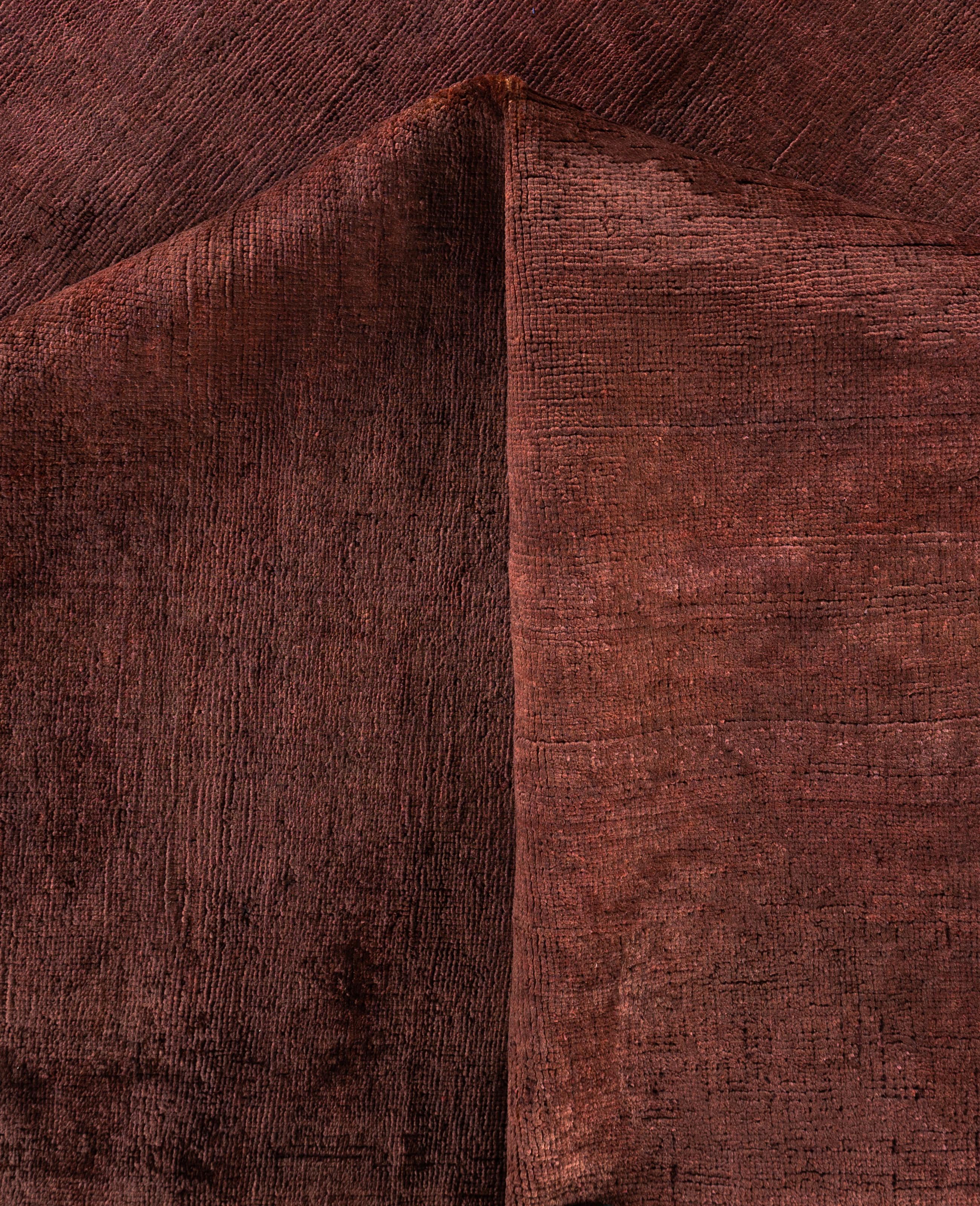 Overdyed One-of-a-Kind Wool Pink Area Rug 10' 8
