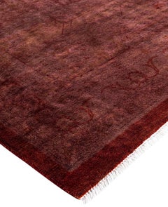 Overdyed One-of-a-Kind Wool Pink Area Rug 11' 10" x 15' 9"