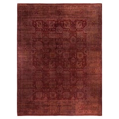 Overdyed One-of-a-Kind Wool Pink Area Rug 11' 10" x 15' 9"