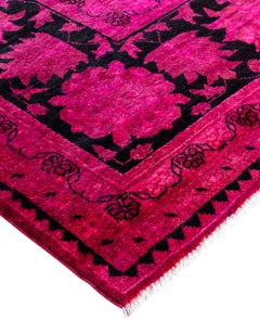 Alfombra de lana Overdyed Única Rosa 12' 1" x 17' 8"