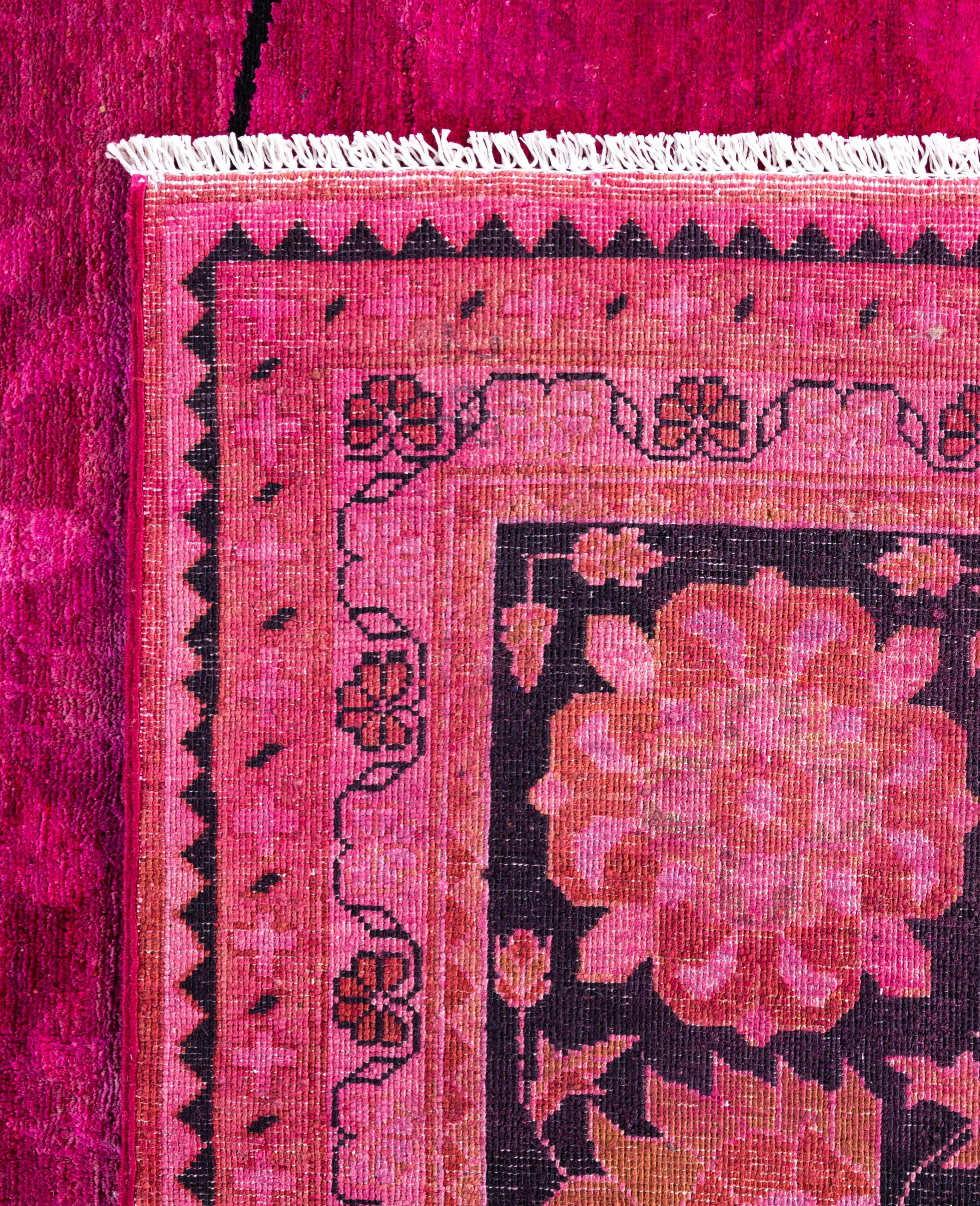 Tappeto Area Rosa in Lana Overdyed One of a-Kind 12' 1