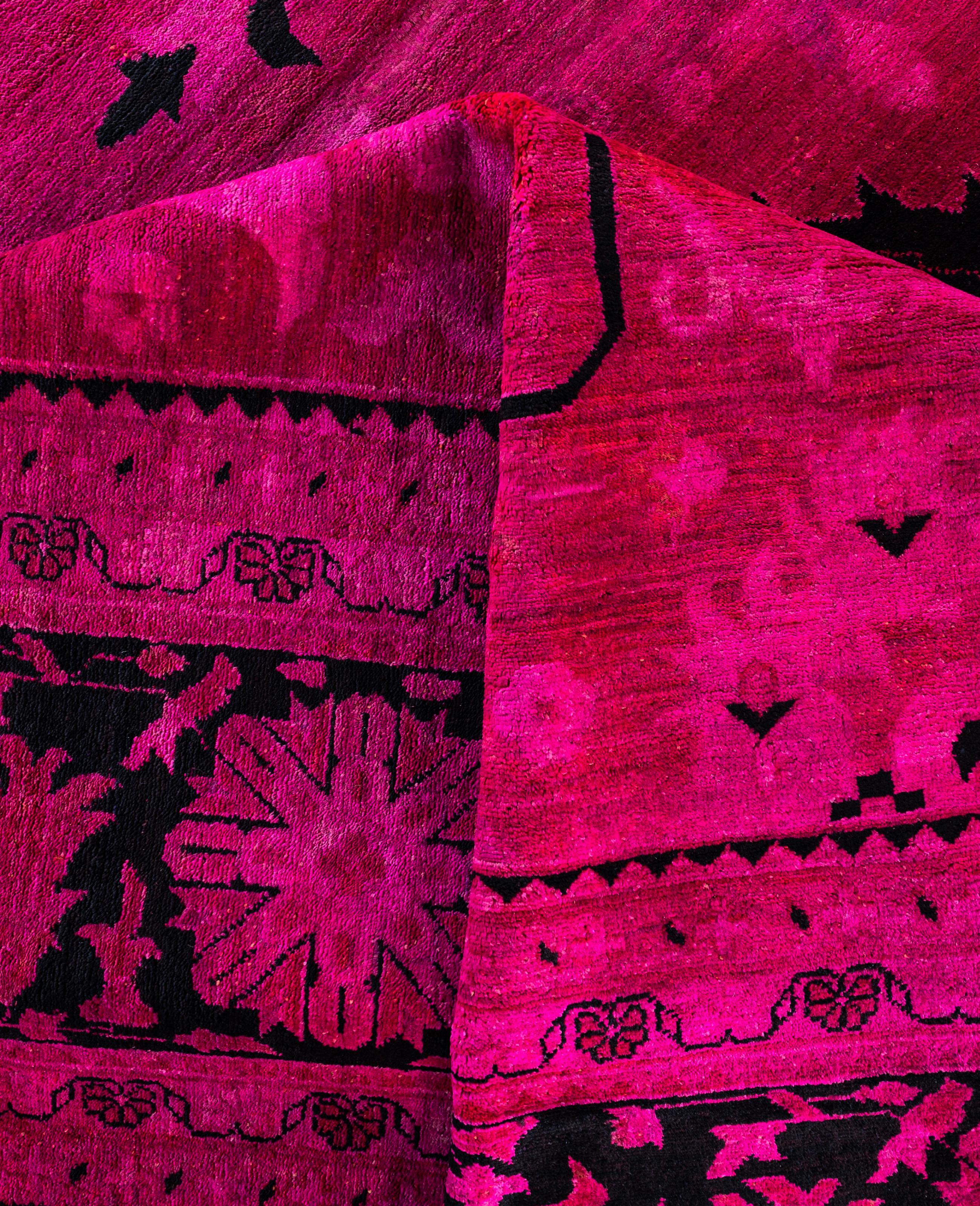 Tappeto Area Rosa in Lana Overdyed One of a-Kind 12' 1
