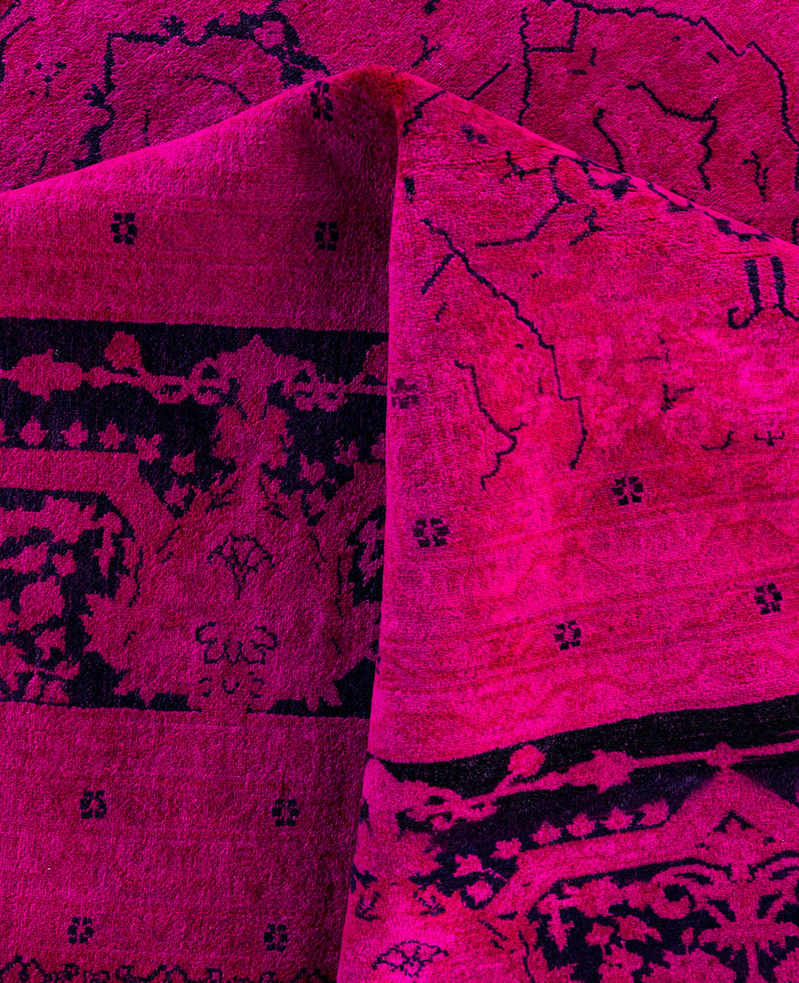 Lana Tappeto da giardino Overdyed One of a-Kind Wool Pink 12' 1
