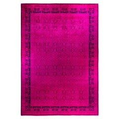 Tappeto da giardino Overdyed One of a-Kind Wool Pink 12' 1" x 18' 0"
