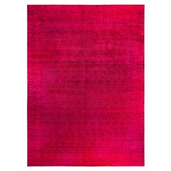 Overdyed One-of-a-Kind Wool Pink Area Rug 12' 2" x 16' 4"
