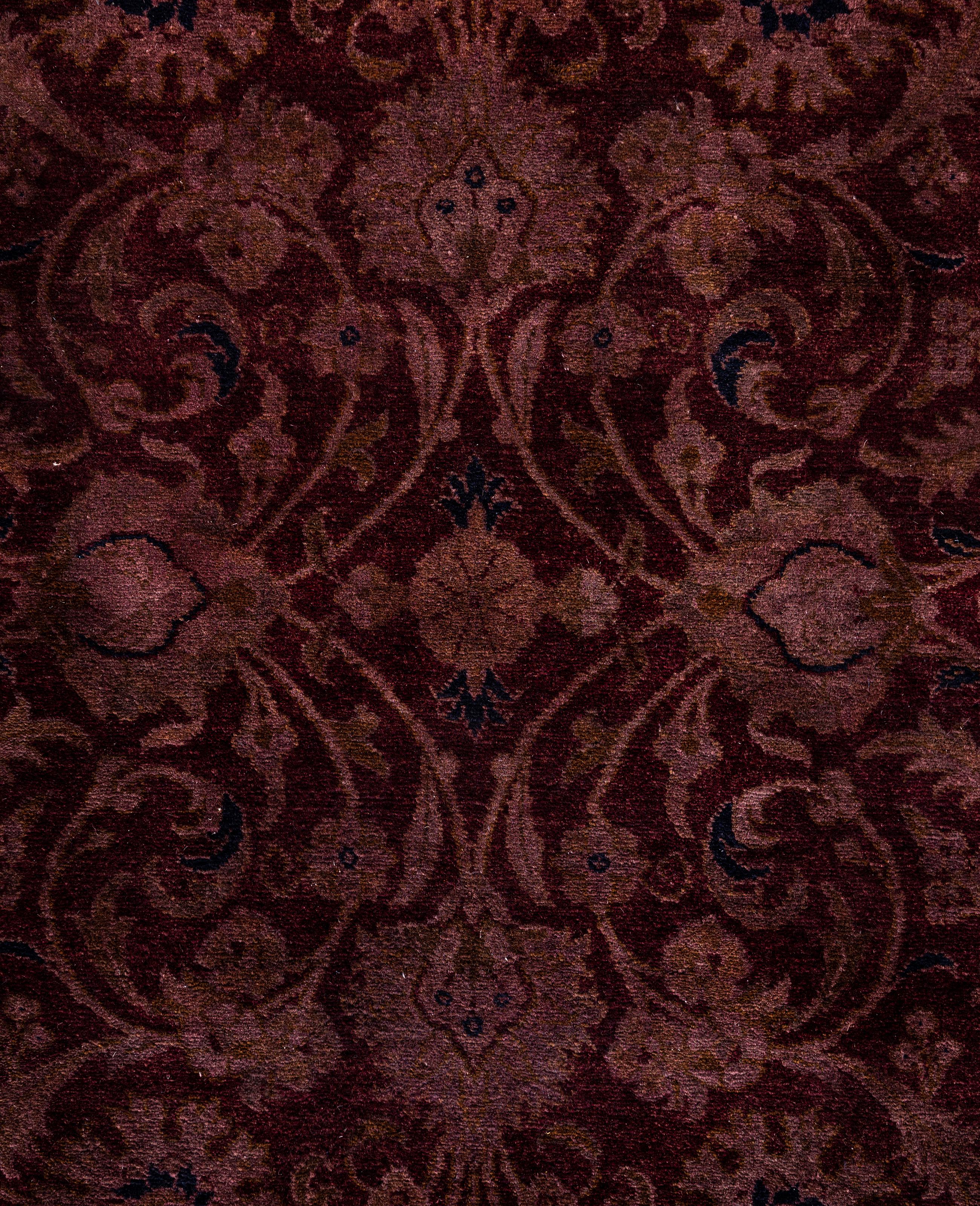 Alfombra de lana Overdyed Única Rosa 3' 0