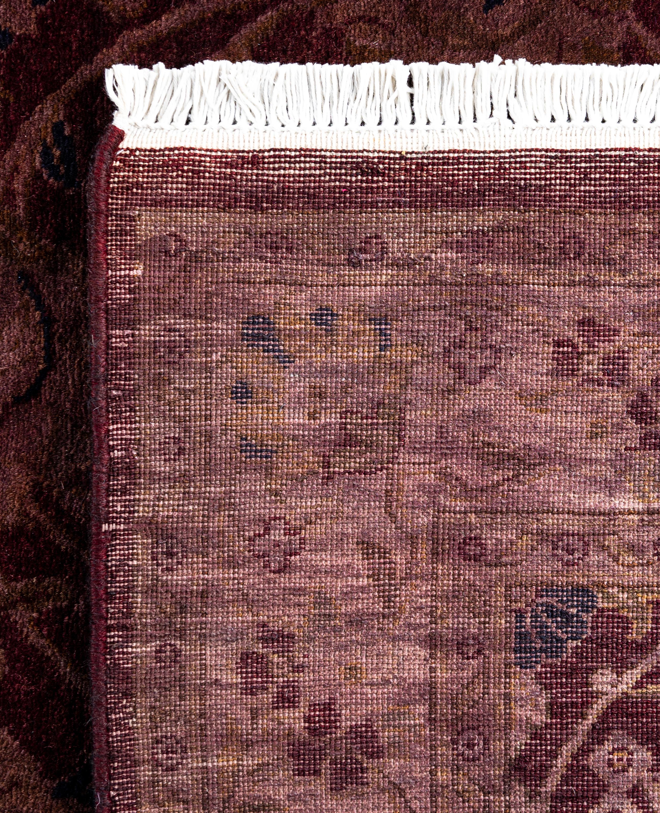 Alfombra de lana Overdyed Única Rosa 3' 0