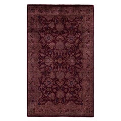 Alfombra de lana Overdyed Única Rosa 3' 0" x 5' 1"