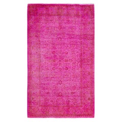 Tappeto Area Rosa in Lana Overdyed One-of-a-Kind 3' 1" x 5' 4"