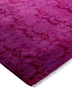 Overdyed One-of-a-Kind Wool Pink Area Rug 4' 8" x 6' 9"