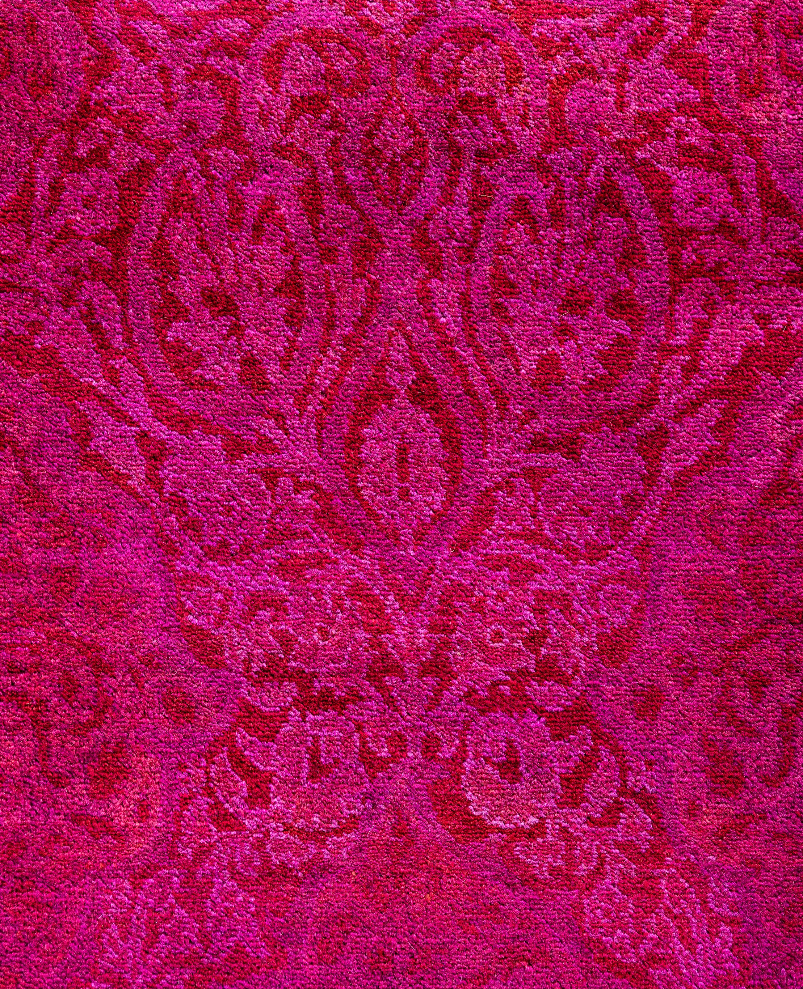 Pakistanais Tapis de sol en laine surteint unique en son genre rose 6' 0