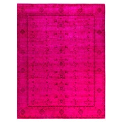 Alfombra de lana Overdyed Única Rosa 8' 0" x 10' 5"