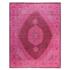 Alfombra de lana Overdyed Única Rosa 8' 1" x 10' 5"