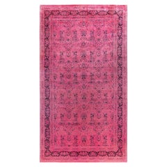 Overdyed Einzigartige Wolle Rosa Bereich Teppich 8' 1" x 14' 4"