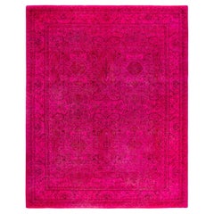 Alfombra de lana Overdyed Única Rosa 8' 2" x 10' 4"