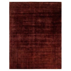 Tapis de zone en laine surteint unique en son genre rose 9' 3" x 12' 0"