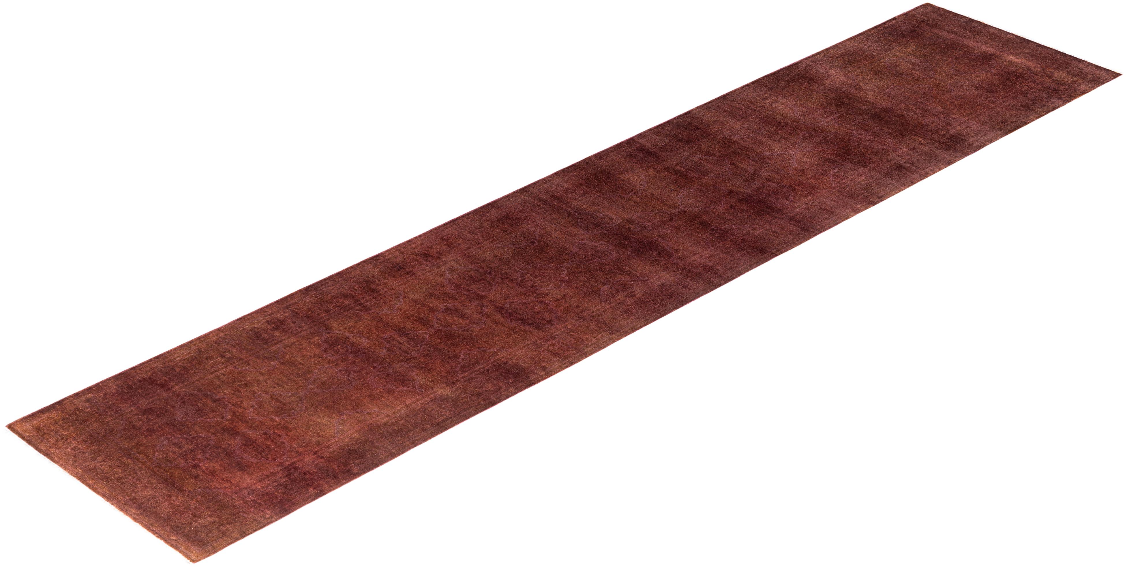 Runner rosa in lana tinta unita 2' 6