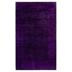 Tappeto per l'area viola in lana Overdyed One of a-Kind 10' 0" x 16' 10"