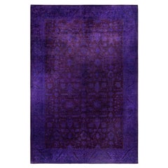 Overdyed One-of-a-Kind Wolle lila Bereich Teppich 12' 0" x 17' 9"