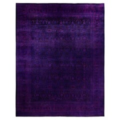 Alfombra de lana Overdyed Única en su género Morado 12' 3" x 15' 4"