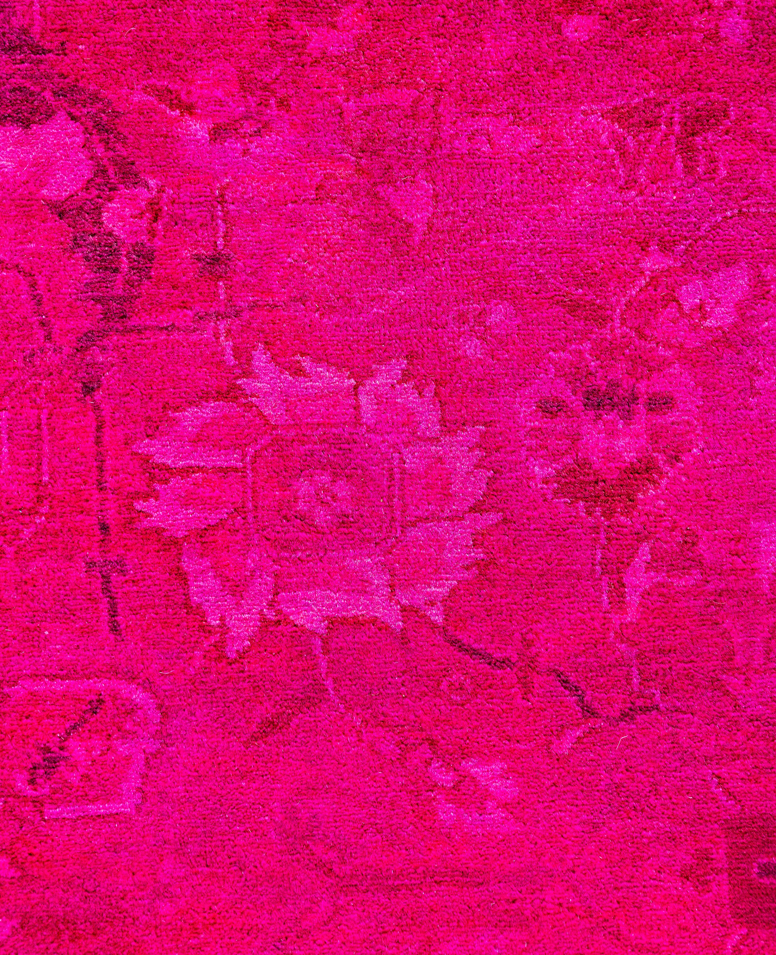 Alfombra de lana Overdyed Única púrpura 8' 1