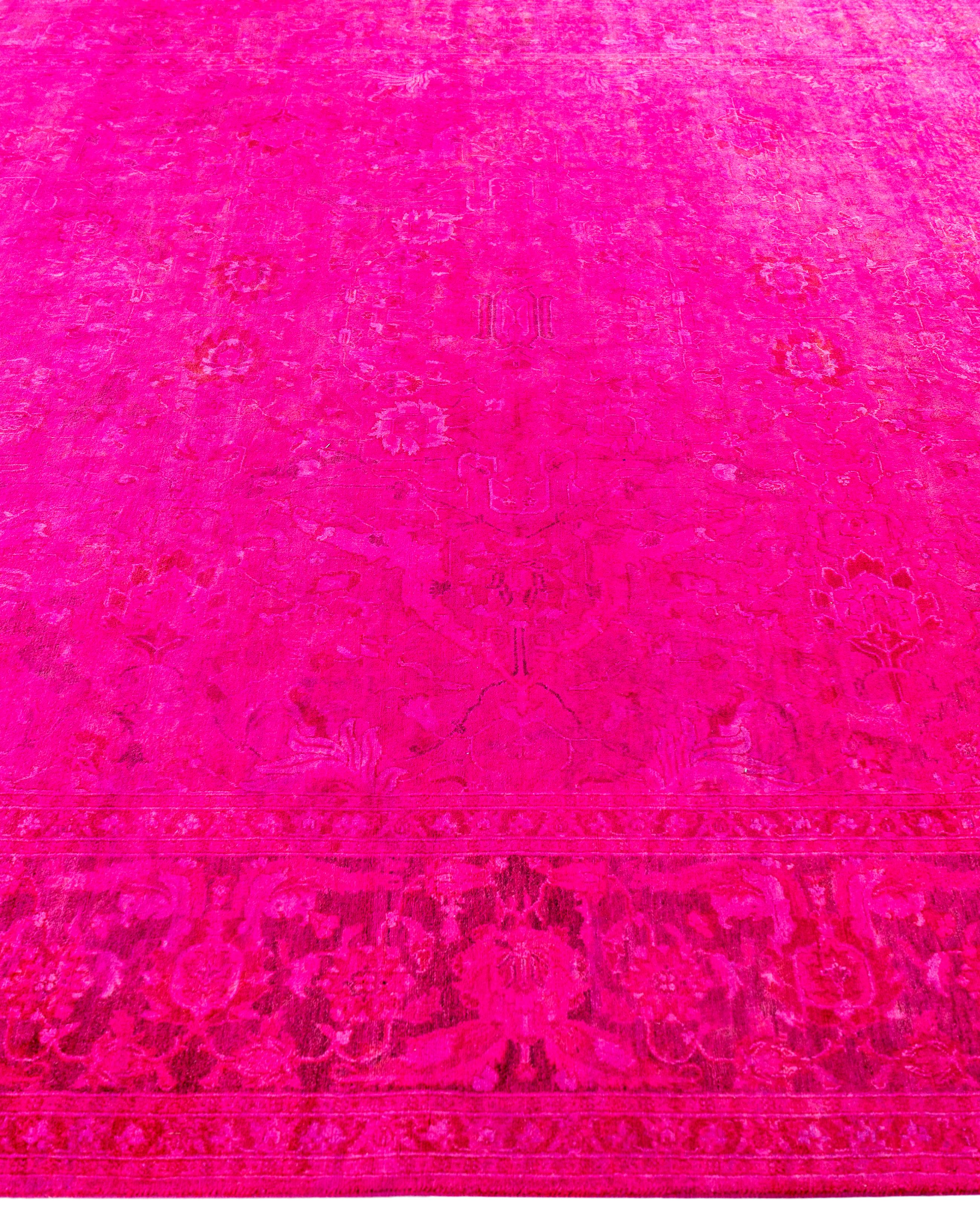 Alfombra de lana Overdyed Única púrpura 8' 1