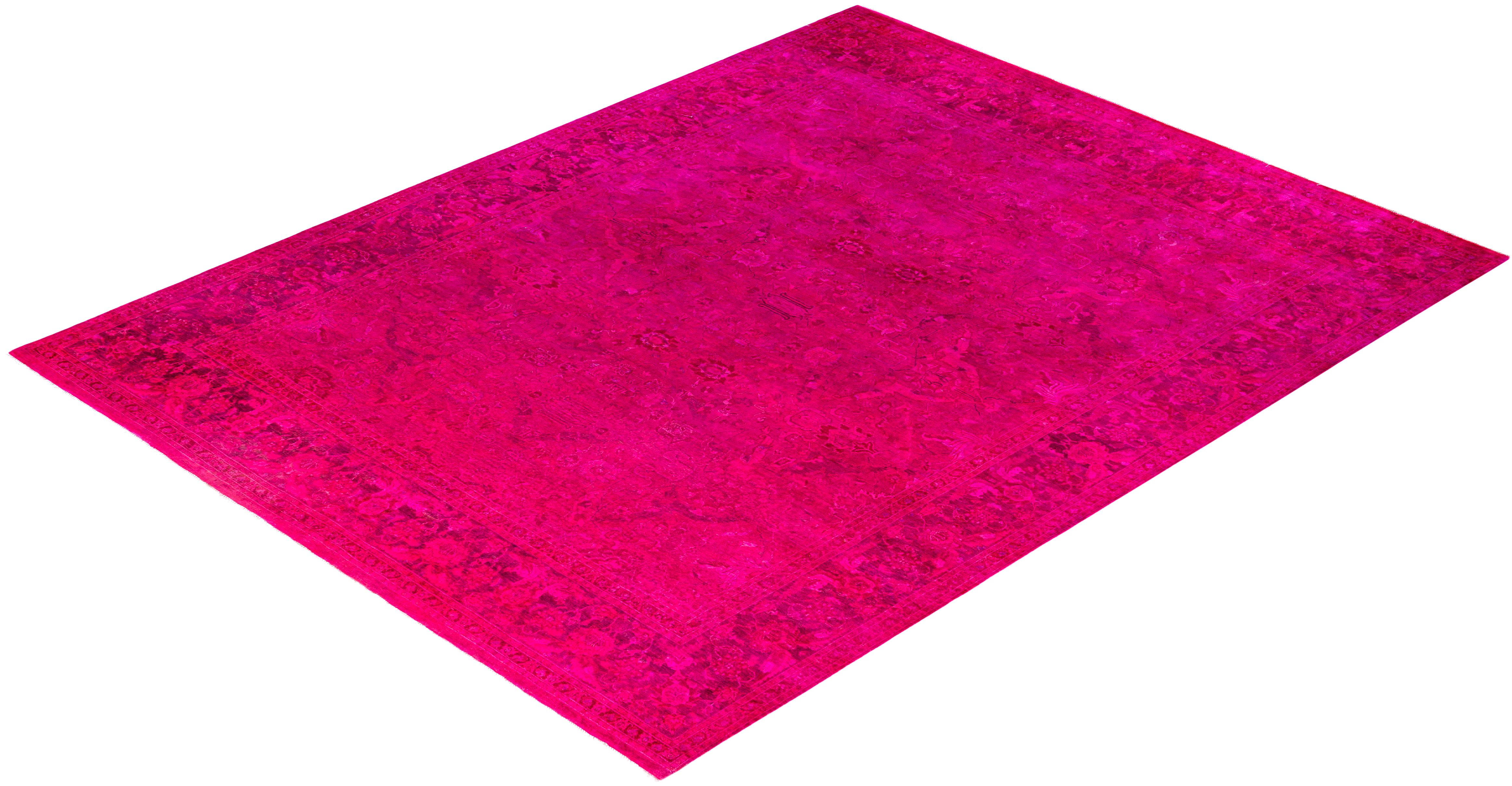 Alfombra de lana Overdyed Única púrpura 8' 1