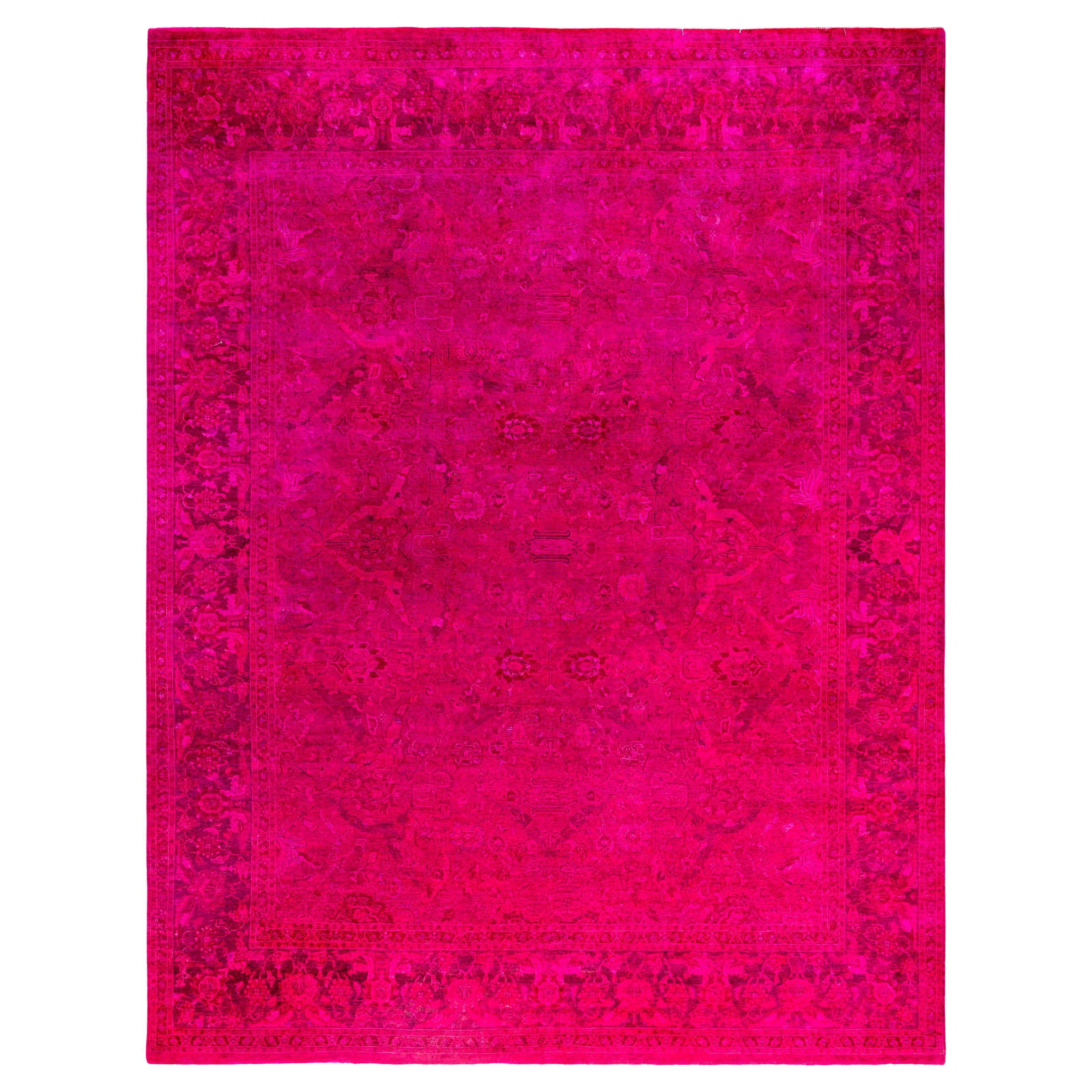 Alfombra de lana Overdyed Única púrpura 8' 1" x 10' 3"